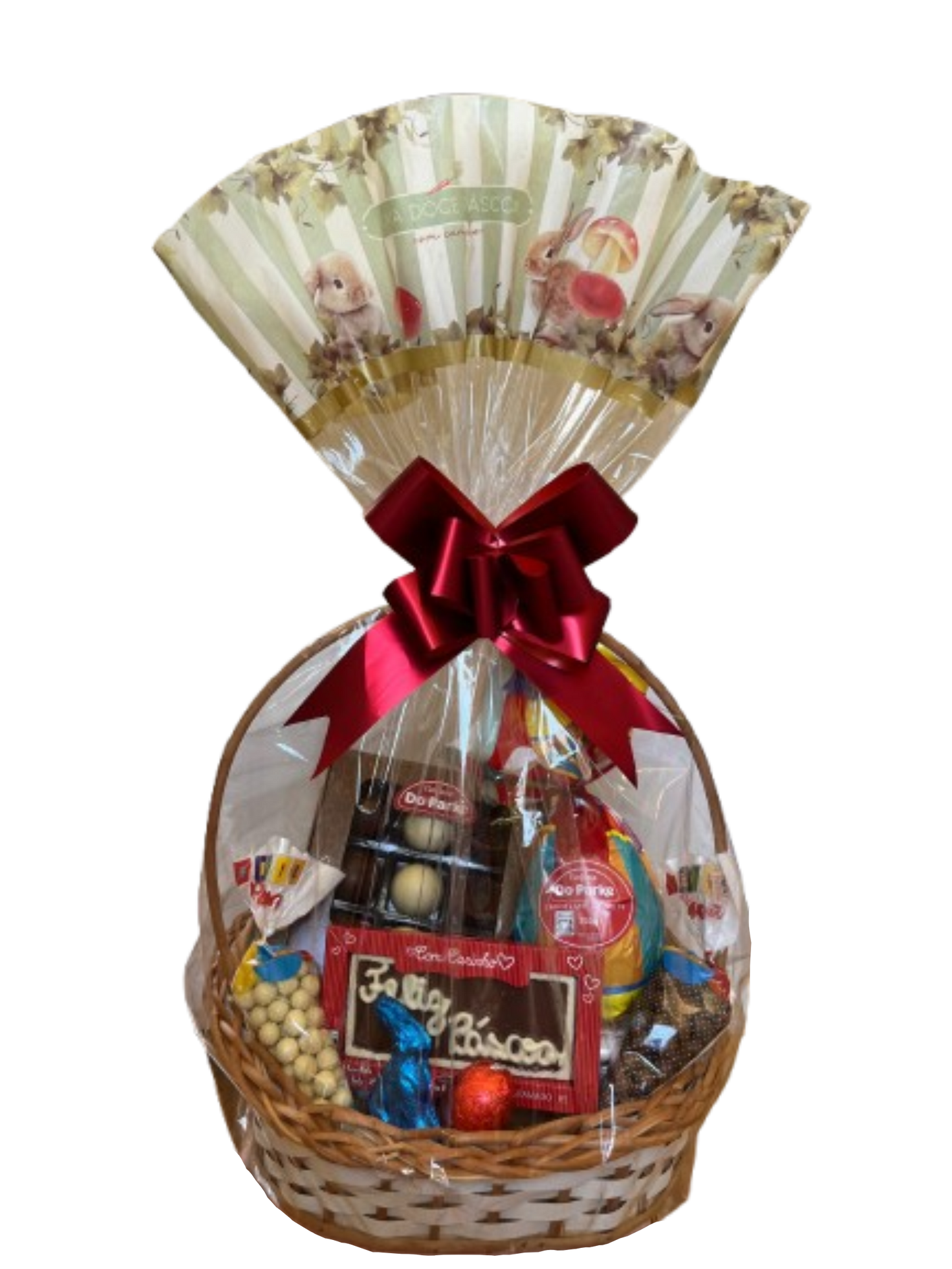 Cesta de Chocolate Páscoa em Vime 855g