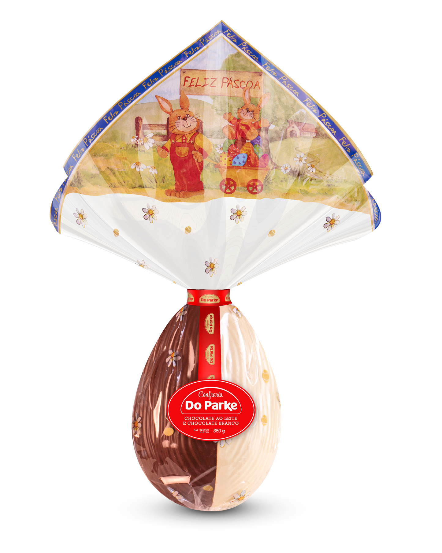 Ovo de Chocolate ao Leite e Branco 350g