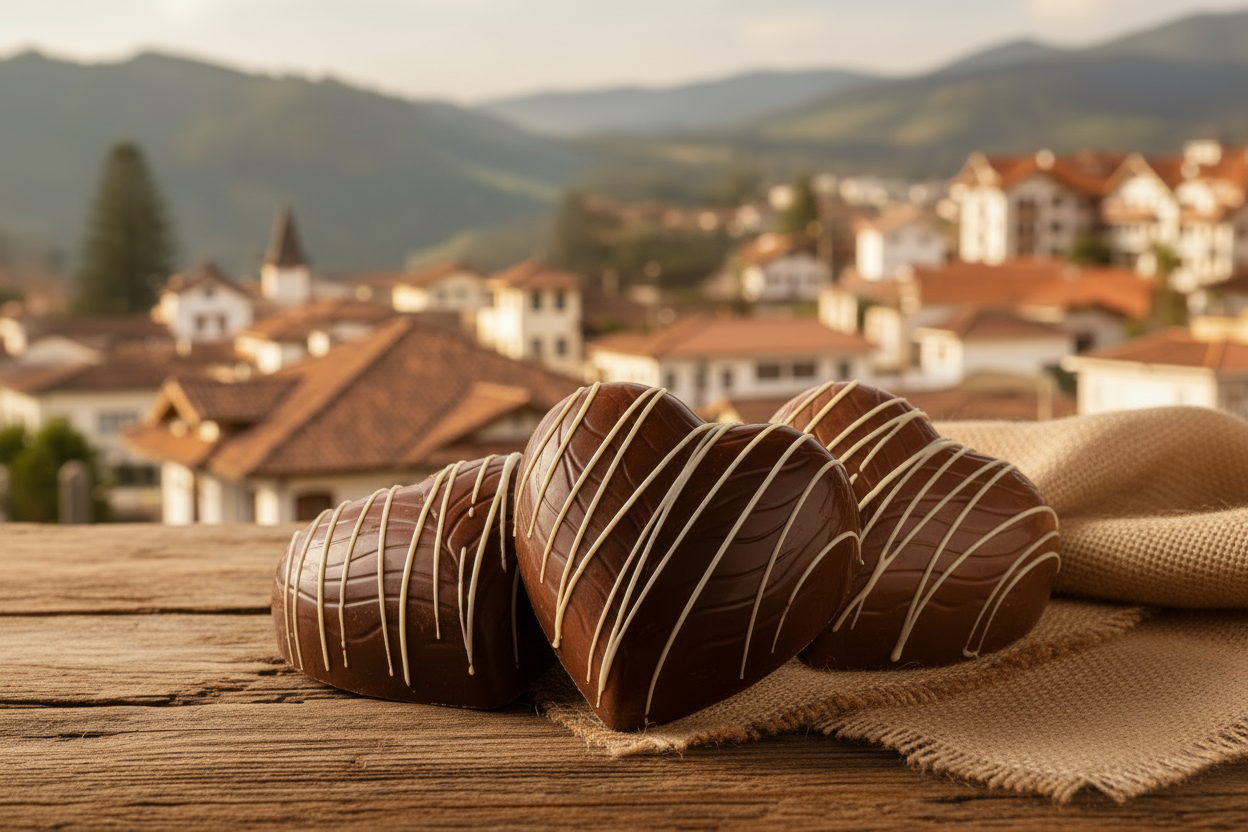 Corações de Chocolate Artesanais para Presentear