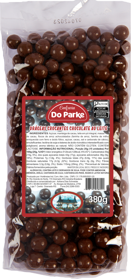 Drágeas Crocantes de Chocolate 380g