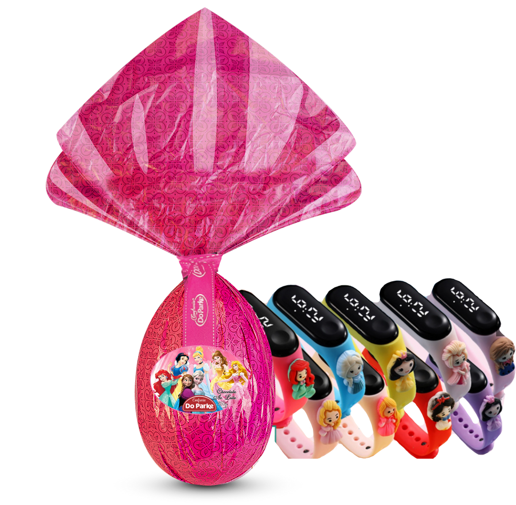 Ovo de Chocolate ao Leite Princesas 180g com Brinde