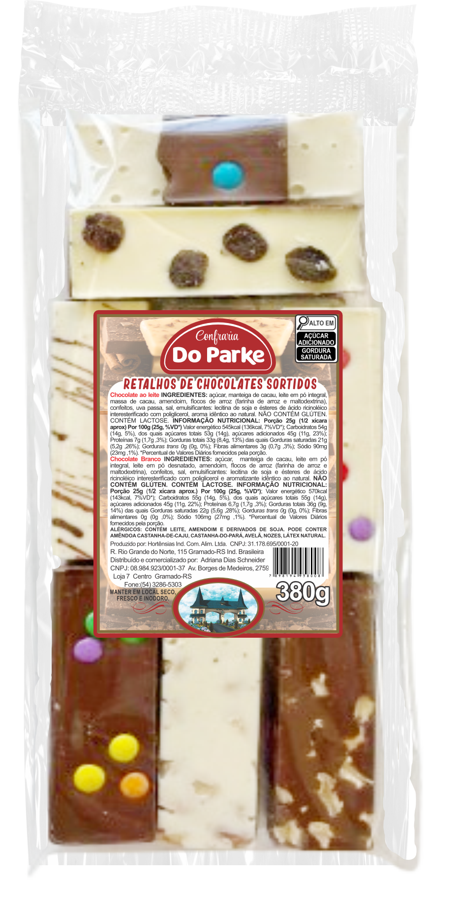 Retalho Barrinhas Sortidas 380g