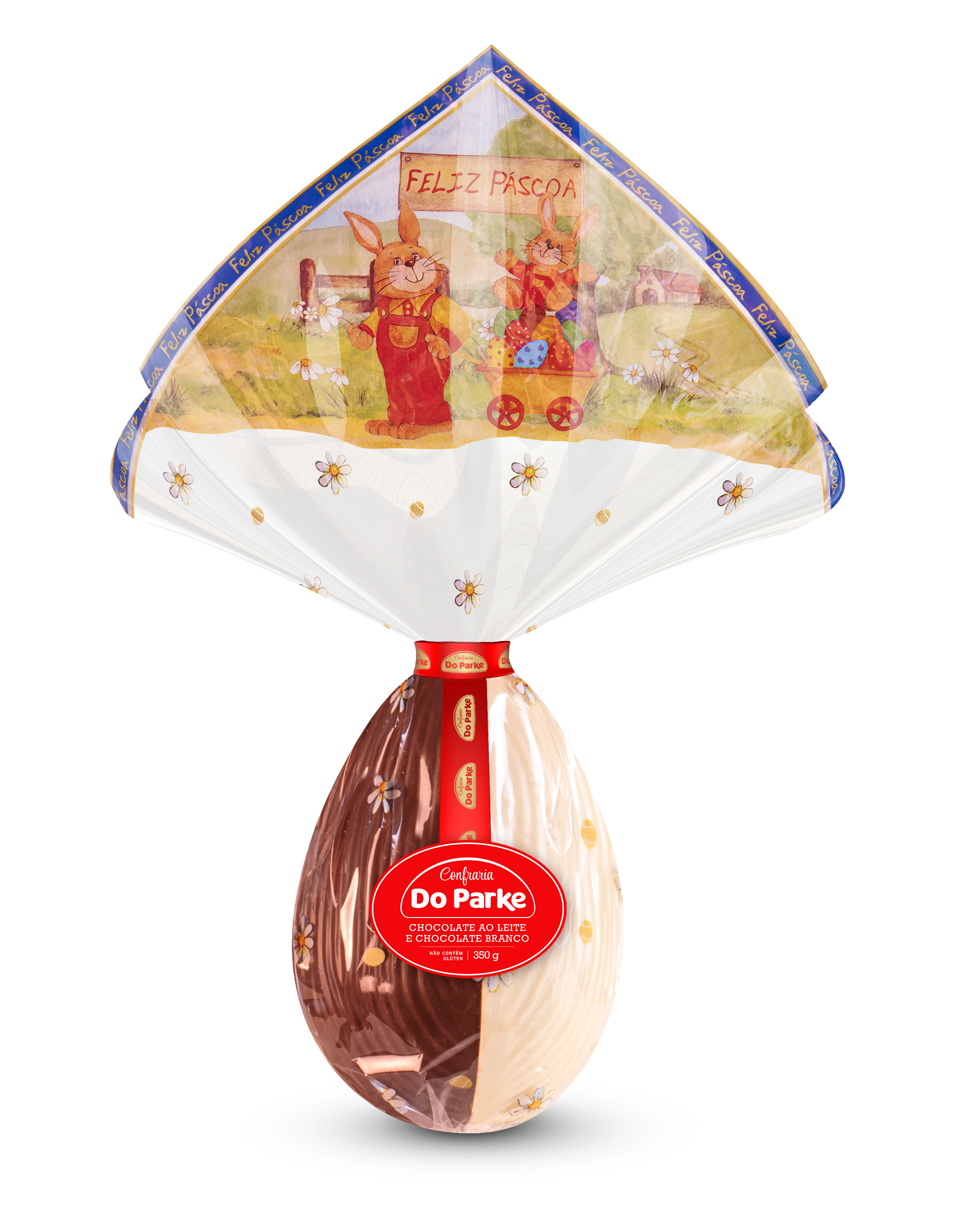 Ovo de Chocolate ao Leite e Branco 350g